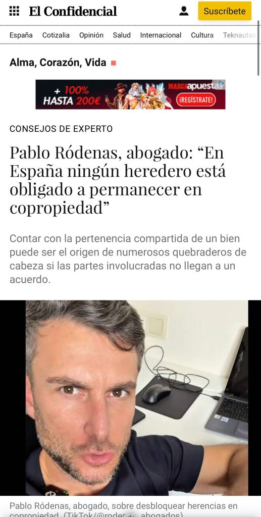 EL CONFIDENCIAL PABLO RODENAS HERENCIAS