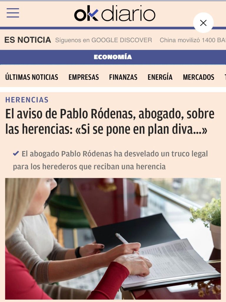 OK DIARIO PABLO RODENAS HERENCIAS