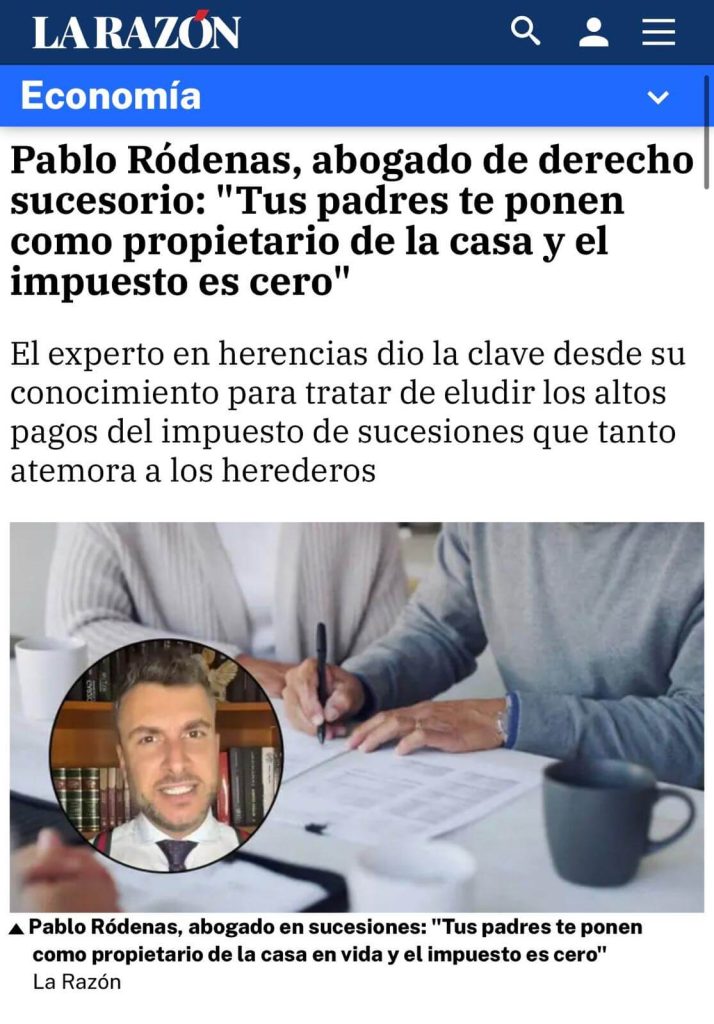 LA RAZÓN CONSULTA HERENCIA